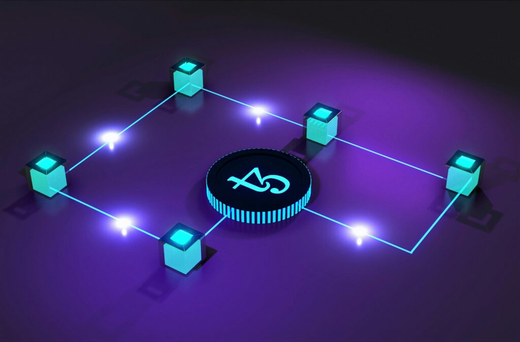 Secure cloud API connections showing protected data exchange between services, applications, and users